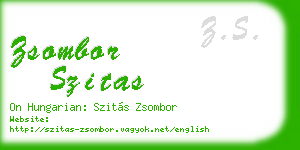 zsombor szitas business card