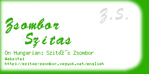 zsombor szitas business card